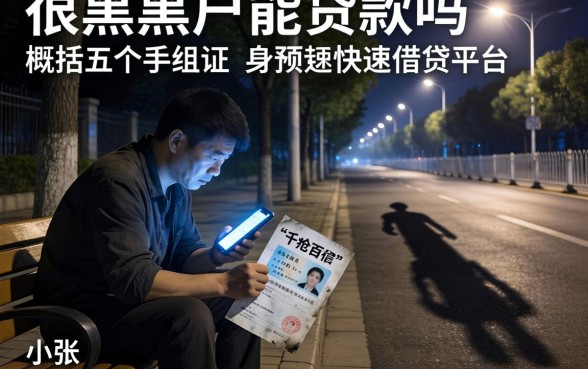 很黑的黑户能贷款吗，概括五个手机和身份证快速借钱平台