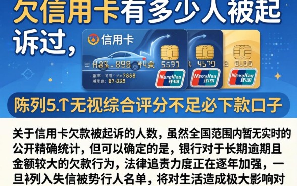 欠信用卡的有多少人被起诉过,陈列5个无视综合评分不足必下款口子