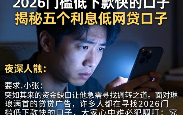 2026门槛低下款快的口子,揭秘五个利息低的网贷口子