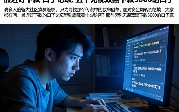 最近好下款的口子论坛，详细阐述五个无视双黑下款5000的口子