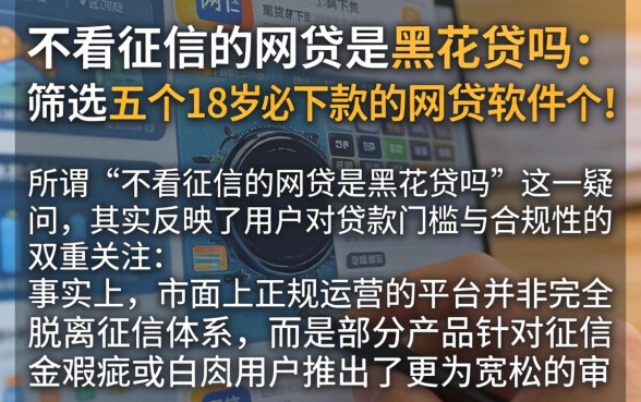不看征信的网贷是黑花贷吗，筛选五个18岁必下款的网贷软件
