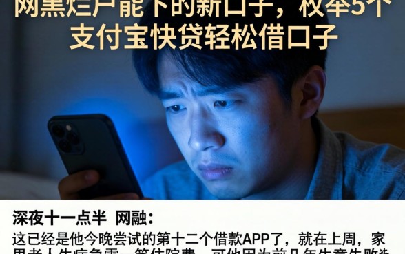 网黑烂户能下的新口子，枚举5个支付宝快贷轻松借口子