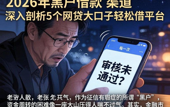 2026年黑户借款的 渠道，深入剖析5个网贷大口子轻松借平台