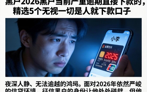 黑户2026黑户当前严重逾期直接下款的，精选5个无视一切是人就下款口子
