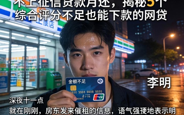 不上征信的贷款月还,揭秘5个综合评分不足也能下款的网贷