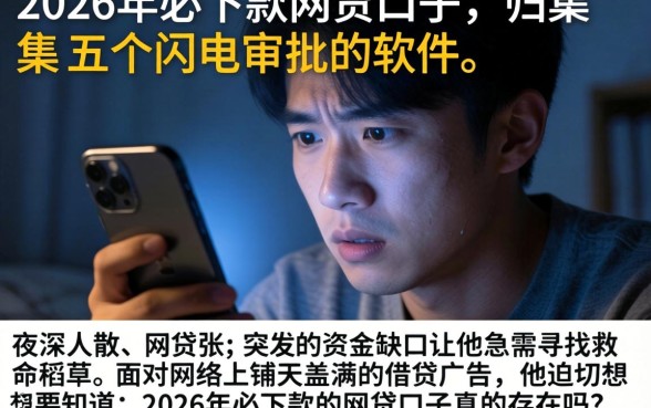 2026年必下款的网贷口子，归集五个闪电审批的软件
