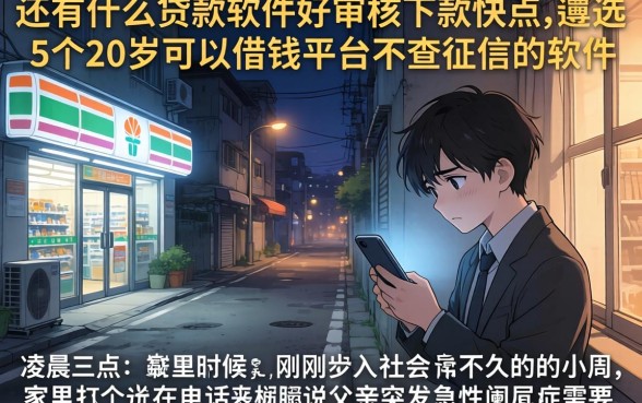 还有什么贷款软件好审核下款快点,遴选5个20岁可以借钱平台不查征信的软件