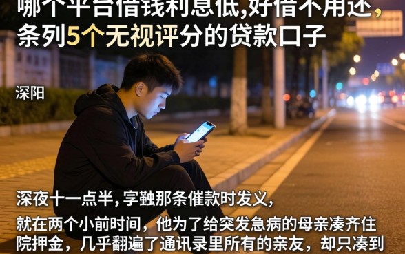 哪个平台借钱利息低,好借不用还,条列5个无视评分的贷款口子
