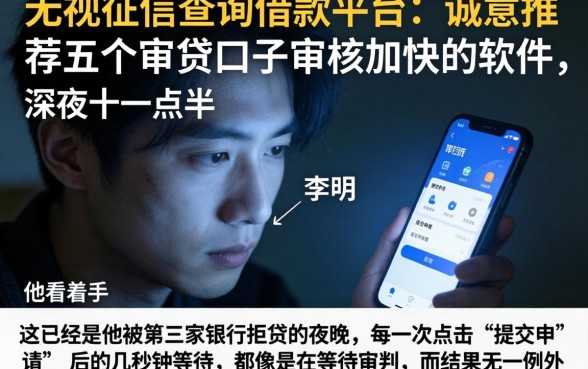 无视征信查询的借款平台，诚意推荐五个审贷口子审核加快的软件