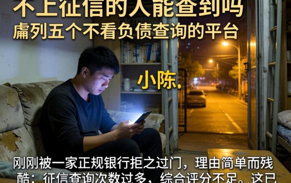 不上征信的人能查到吗，胪列五个不看负债查询的平台
