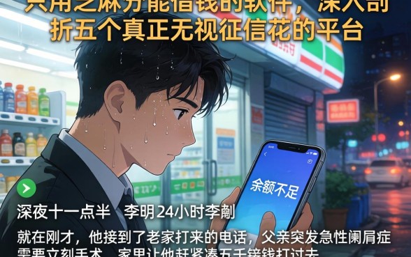 只用芝麻分能借钱的软件，深入剖析五个真正无视征信花的平台
