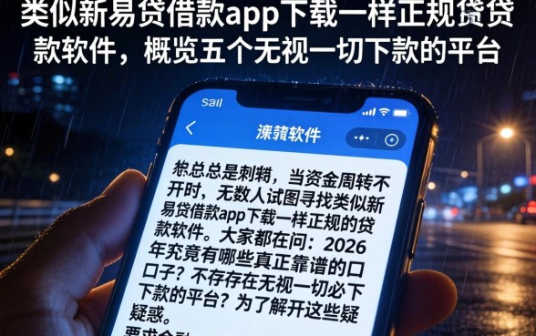 类似新易贷借款app下载一样正规的贷款软件，概览五个无视一切下款的平台