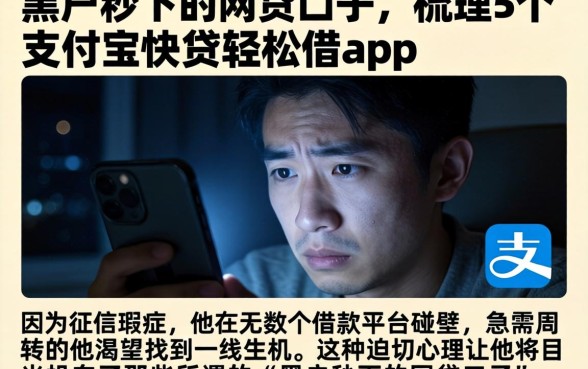 黑户秒下的网贷口子,梳理5个支付宝快贷轻松借app