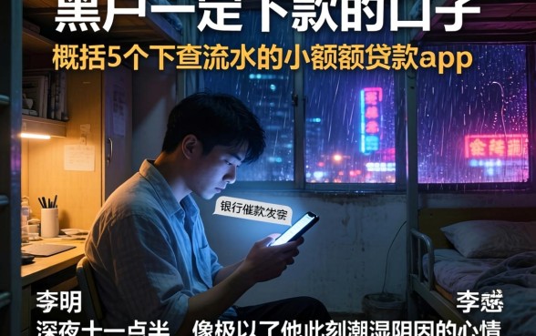 黑户一定下款的口子，概括5个不查流水的小额度贷款app