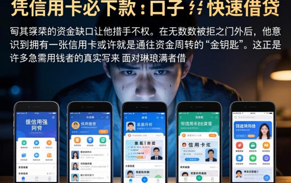 凭信用卡必下款的口子，陈列五个手机和身份证快速借钱软件