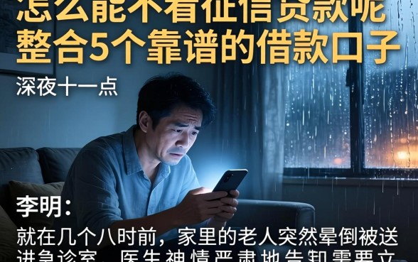 怎么能不看征信贷款呢，整合5个靠谱的借款口子