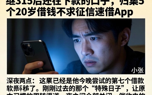 继315后还在下款的口子，归集5个20岁借钱不求征信速借app