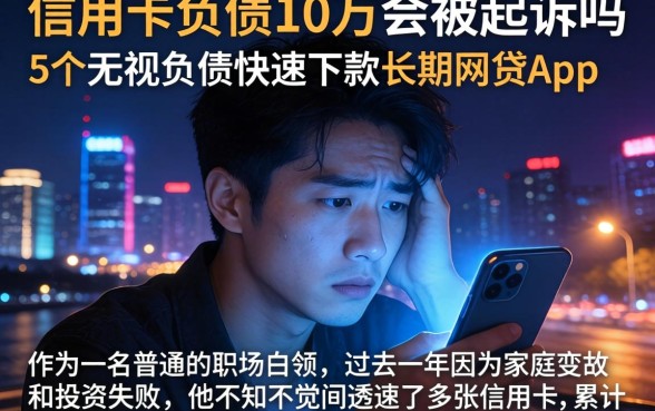 信用卡负债10万会被起诉吗，条列5个无视负债快速下款长期网贷的app
