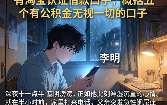 有淘宝认证借款口子，概括五个有公积金无视一切的口子