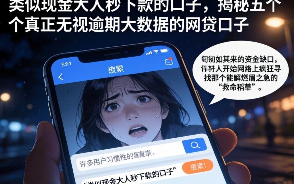 类似现金大人秒下款的口子，揭秘五个真正无视逾期大数据的网贷口子
