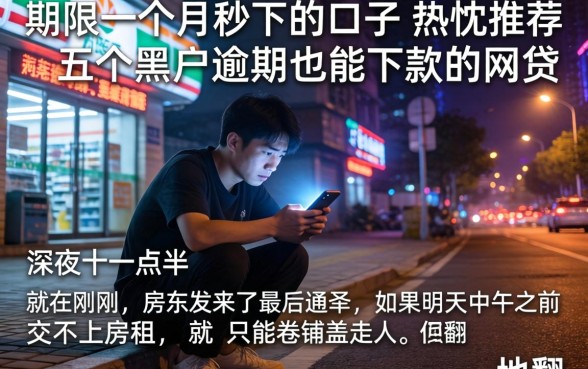 期限一个月秒下的口子,热忱推荐五个黑户逾期也能下款的网贷