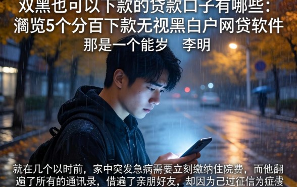 双黑也可以下款的贷款口子有哪些,概览5个百分百下款无视黑白户网贷软件
