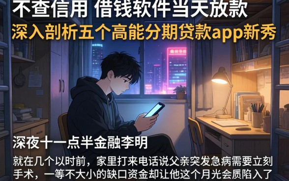 不查信用的借钱软件当天放款,深入剖析五个高能分期贷款app新秀