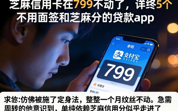 芝麻信用卡在799不动了，详尽说明5个不用面签和芝麻分的贷款app