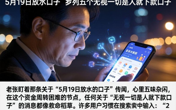 5月19日放水的口子,罗列五个无视一切是人就下款口子