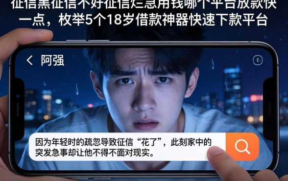征信黑征信不好征信烂急用钱哪个平台放款快一点，枚举5个18岁借款神器快速下款平台