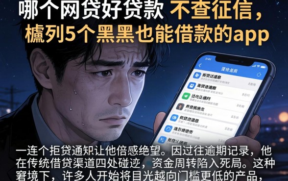 哪个网贷好贷款 不查征信，胪列5个黑户也能借款的app