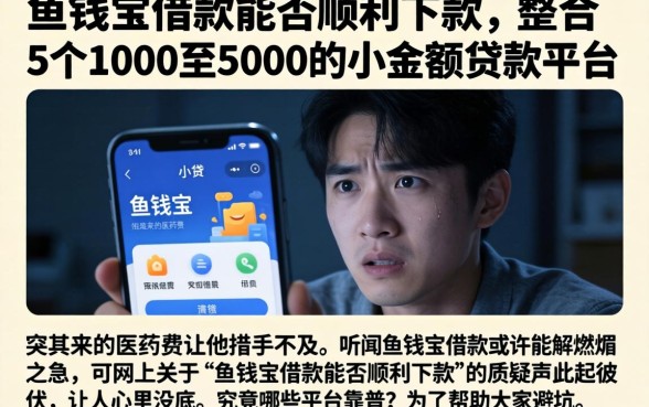 鱼钱宝借款能否顺利下款，整合5个1000至5000的小额贷款平台