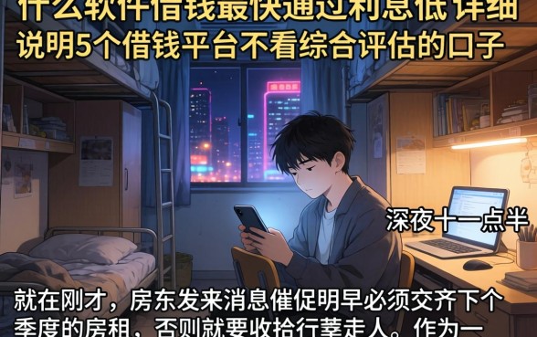 什么软件借钱最快通过利息低，详尽说明5个借钱平台不看综合评估的口子