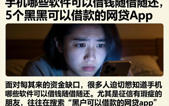 手机哪些软件可以借钱随借随还，详细阐述5个黑户可以借款的网贷app
