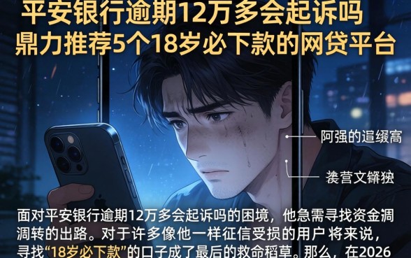 平安银行逾期12万多会起诉吗，鼎力推荐5个18岁必下款的网贷平台