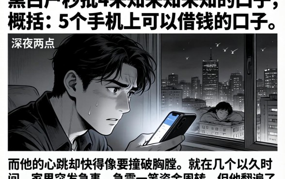 黑白户秒批4未知未知未知的口子，概括5个手机上可以借钱的口子