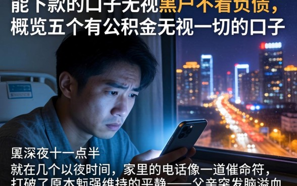 能下款的口子无视黑户不看负债，概览五个有公积金无视一切的口子