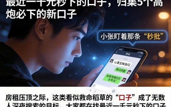 最近一千元秒下的口子,归集5个高炮必下的新口子