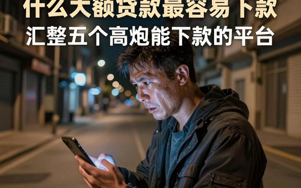 什么大额贷款最容易下款,汇整五个高炮能下款的平台