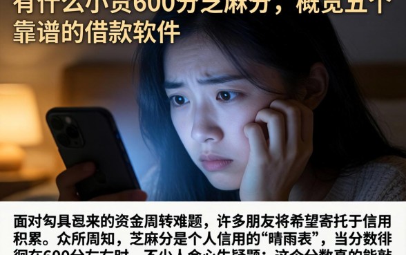 有什么小贷600分芝麻分,概览五个靠谱的借款软件