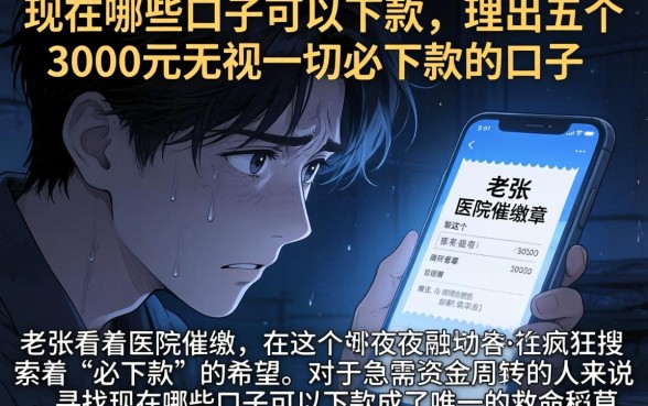 现在哪些口子可以下款，理出五个3000元无视一切必下款的口子