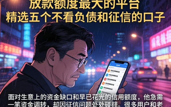 放款额度最大的平台，精选五个不看负债和征信的口子