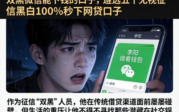 双黑微信能下钱的口子，遴选五个无视征信黑白100%秒下网贷口子