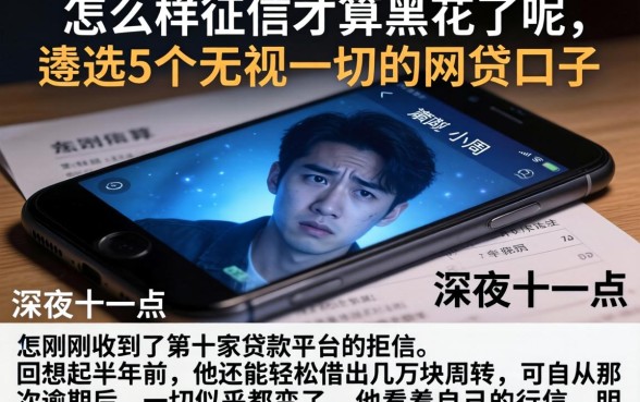 怎么样征信才算黑花了呢，遴选5个无视一切的网贷口子