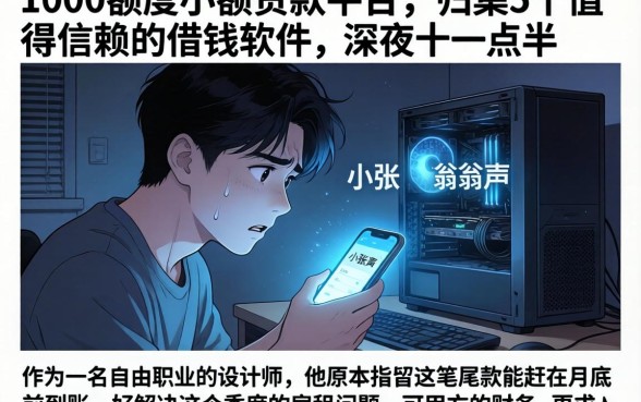 1000额度小额贷款平台,归集5个值得信赖的借钱软件