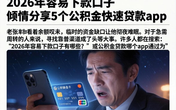 2026年容易下款口子，倾情分享5个公积金快速贷款app