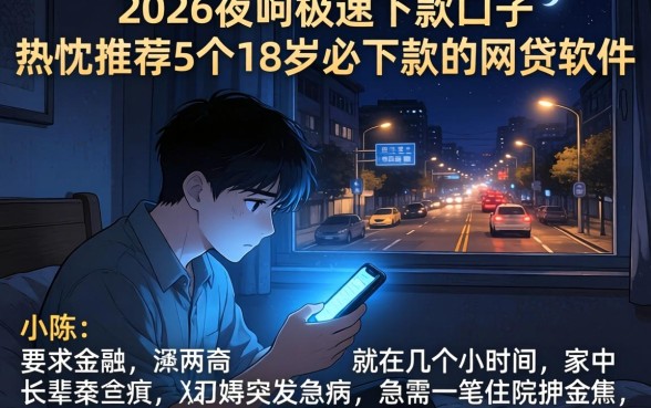 2026夜间极速下款口子，热忱推荐5个18岁必下款的网贷软件