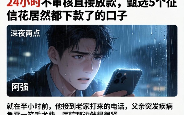 24小时不审核直接放款，甄选5个征信花居然都下款了的口子