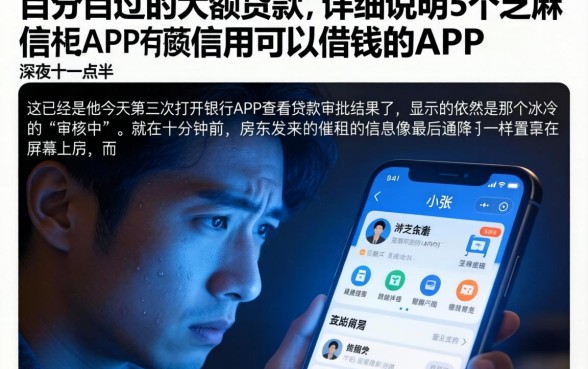 百分百过的大额贷款,详尽说明5个芝麻信用可以借钱的app