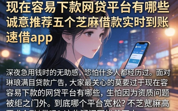 现在容易下款的网贷平台有哪些,诚意推荐五个芝麻借款实时到账速借app